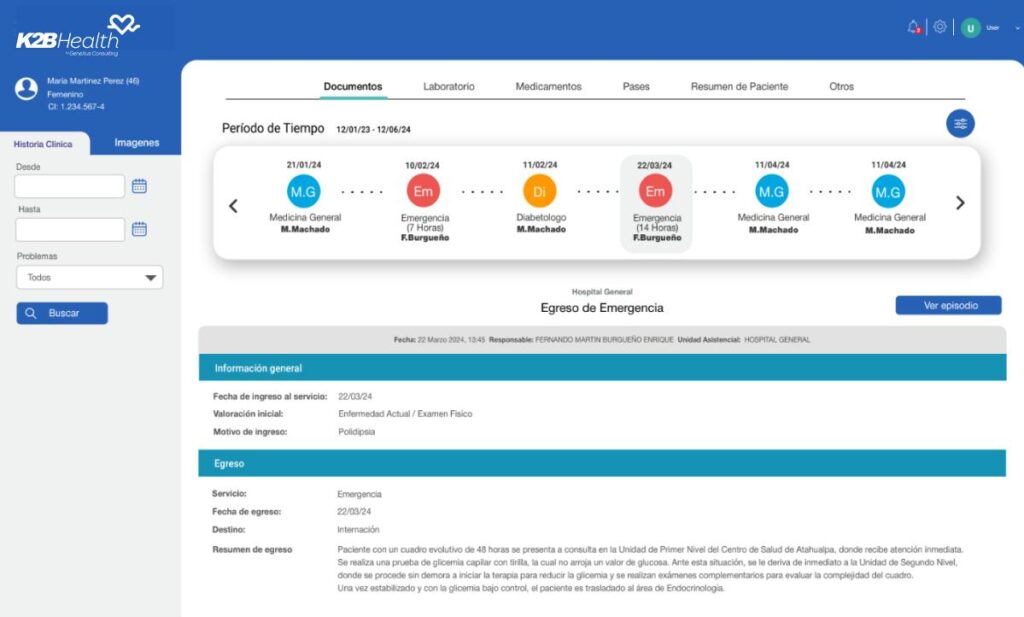 documentos historia clinica electrónica